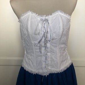 Embroidered Corset Top/Bustier size M